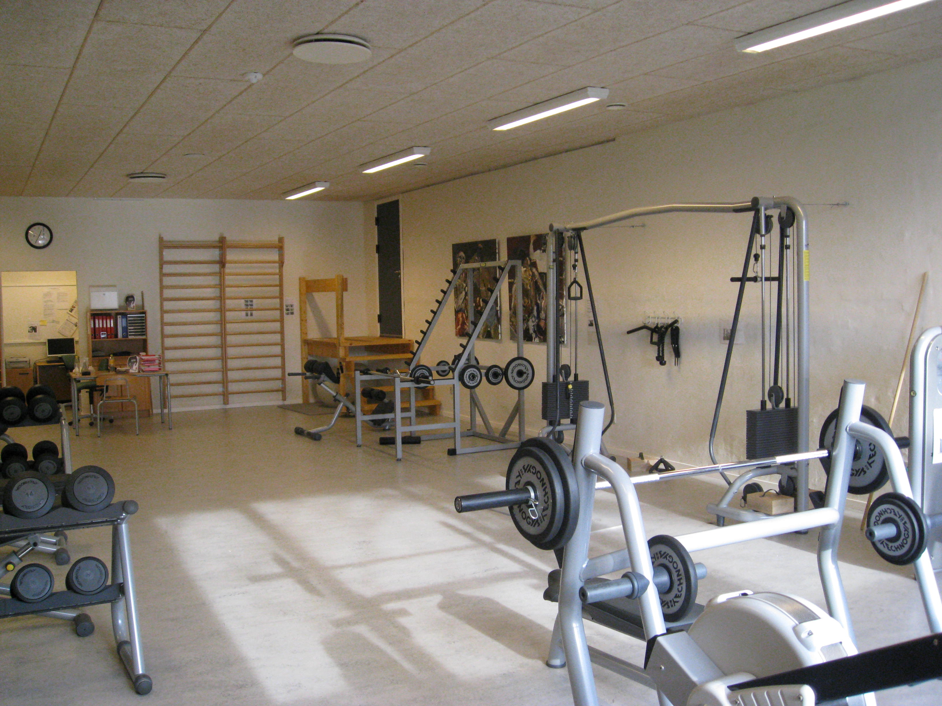 Motionscentrets styrketræningsmaskiner. Foto: Anders Bugge.